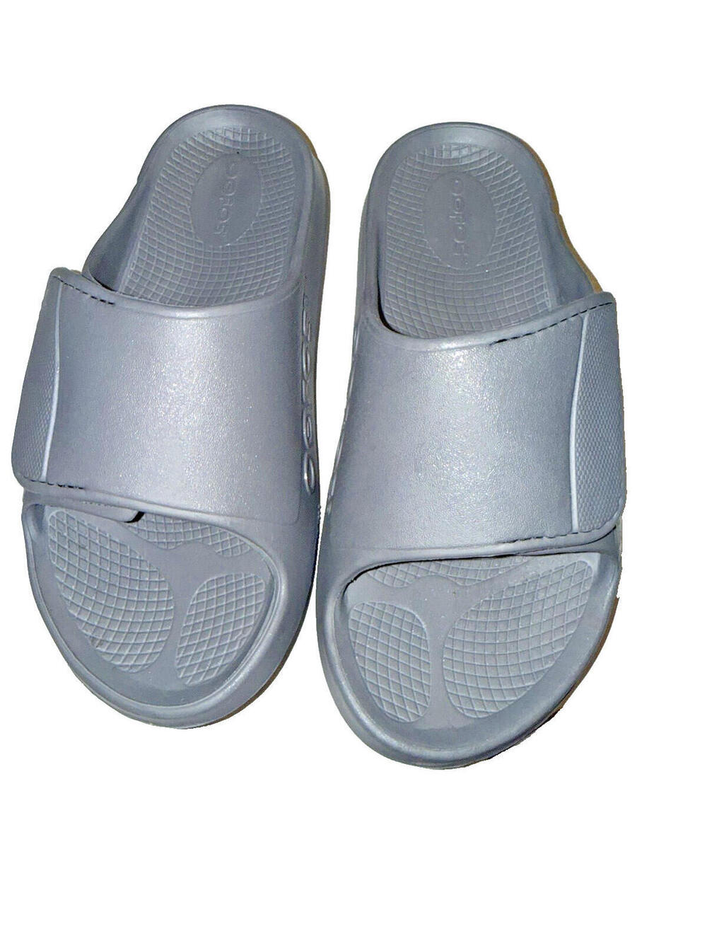 OOFOS Slide Sandals Women’s sz 8 men sz 6, EU 38: Gray Slip On Synthetic Upper